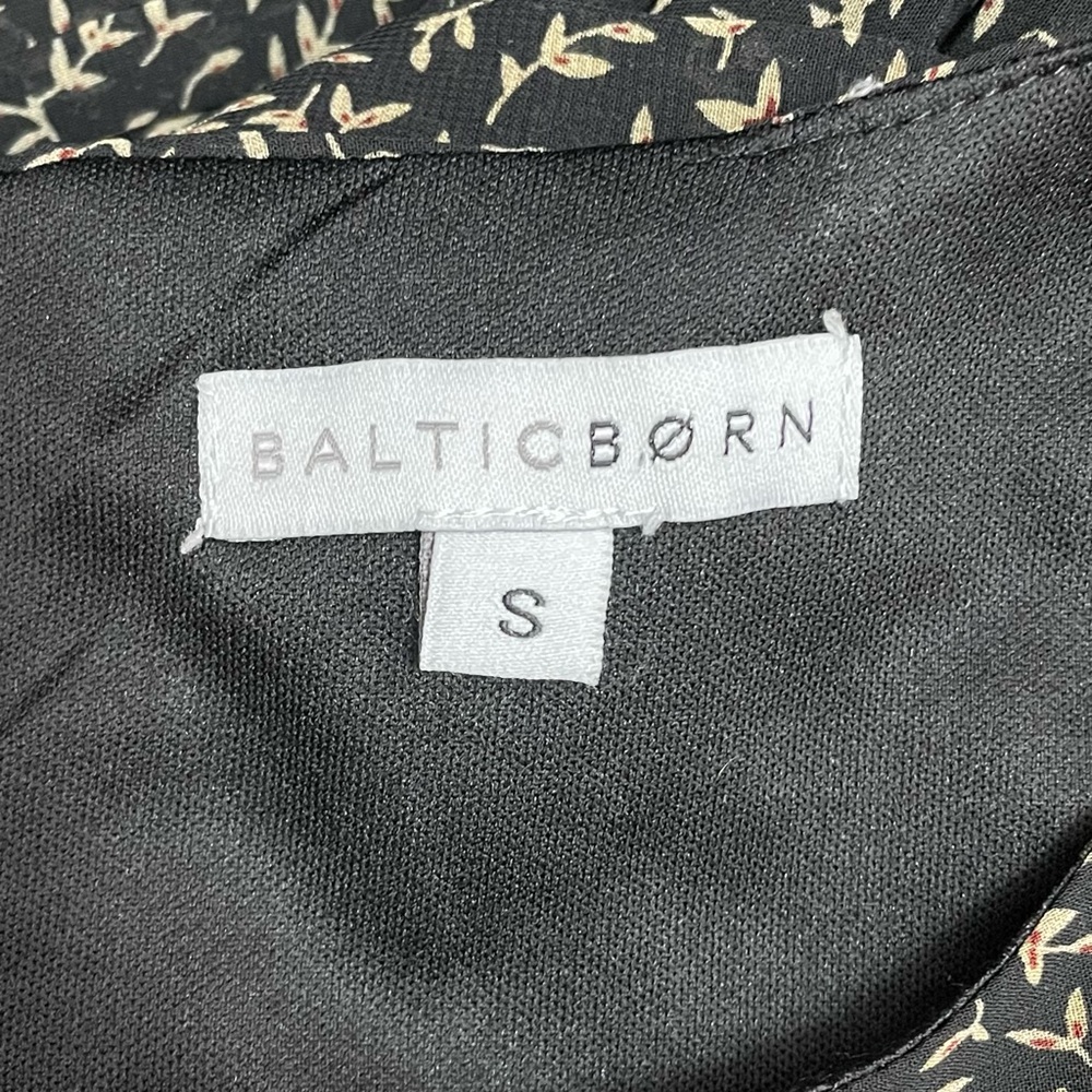 Baltic Born Black Midi Dress with Subtle Cream Print - Picture 11 of 14